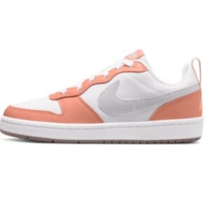 Nike Court Borough Low 2 SE White/Light Madder Root/Cave Stone/Aura 5Y Big Kids